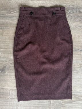 RW&CO. Metallic Wine Strapless Tube Top
